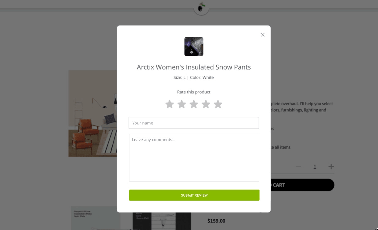 null Strikingly's Product Review Feature